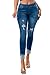 Jvini Women's Pull-On Ripped Stretchy Jeggings Jean Style Skinny Pants