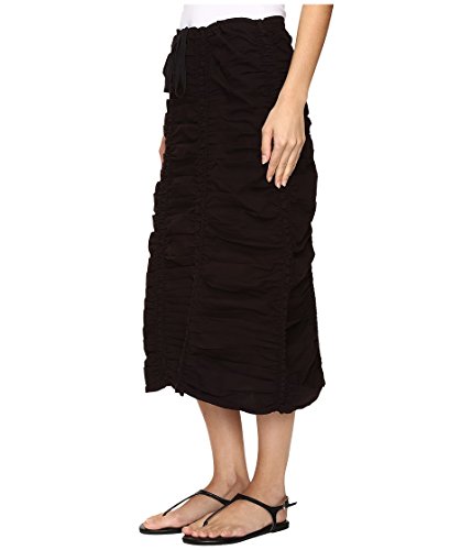 XCVI Stretch Poplin Double Shirred Panel Skirt Black LG (Women's 12-14)2