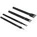 Aiskaer Stainless Steel 3mm 1/2/4/6 Prong DIY Diamond Lacing Stitching Chisel Set Leather Craft Kits (Upgrade Section Black) (Black-3mm)