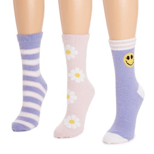 MUK LUKS Women's 3 Pack Cozy Compression Crew Socks2
