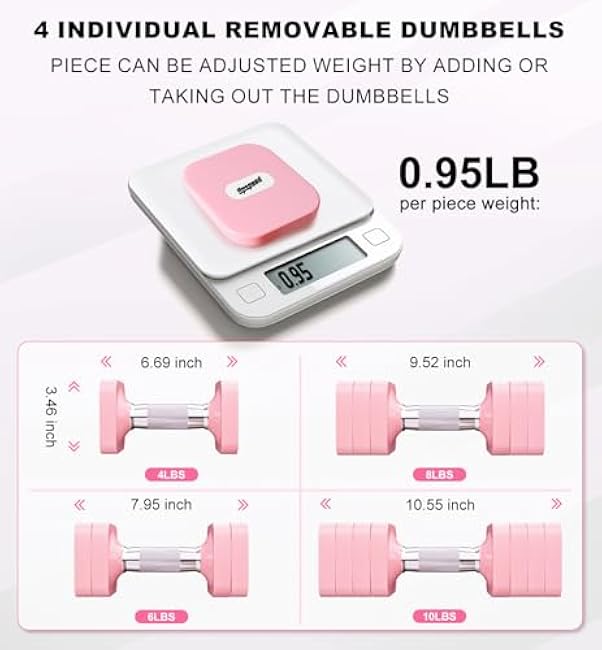 15LB 20LB 40LB 50LB Adjustable Dumbbell Set Free Weights Dumbbells Set for Women Men Hand Weights Sets Adjust Dumbbell Weight Sets for Home Gym Exercise Workout Strength Training Equipments