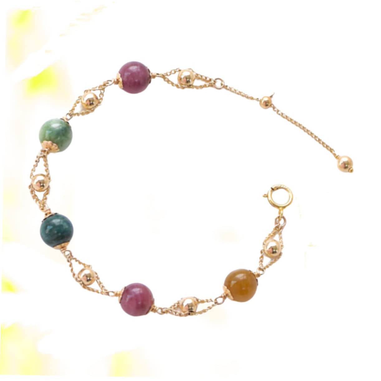 SOIMISS 2pièces Bracelet Tourmaline Naturelle Pour Femmes Bijoux Élégants Avec Perles Fait Main Parfait Pour Soirées Et Vie Quotidienne