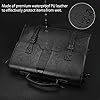 NEWHEY Laptop Bag 15.6 Inch Messenger Bag Mens Briefcase Waterproof Leather Satchel Computer Shoulder Bag Vintage Large Work Bag for Office Business School Black #1