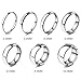 Imagen de MeMeDIY 6mm El Tono De Plata Acero Inoxidable Anillo Ring Banda Venda Alianzas Boda Amor Love Talla Tamaño 20