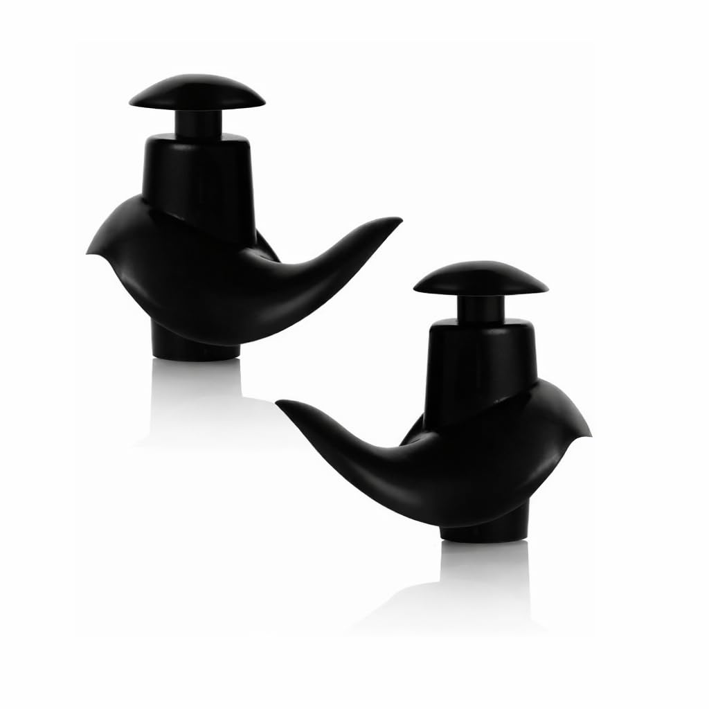 James HealthPlus Swimming & Bathing Ear Plugs Soft Reusable Silicone for Swimming, Bathing, and Ear Protection (1 Pair) (Black, One Size)-image-16