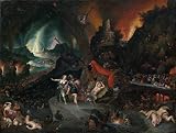 ZIMARO Peinture Murale d'art l'image Affiche en toile Célèbre Jan Brueghel le Jeune Enée et la Sibylle aux Enfers pour le décor de couloir 60x90cm
