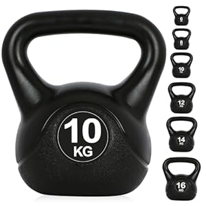 Panana Kettlebells Heavy Weight Kettle bell for Home Gym, Coated Heavy Weight Kettlebell Fitness, 6KG, 8KG, 10KG, 12KG, 14KG, 16KG