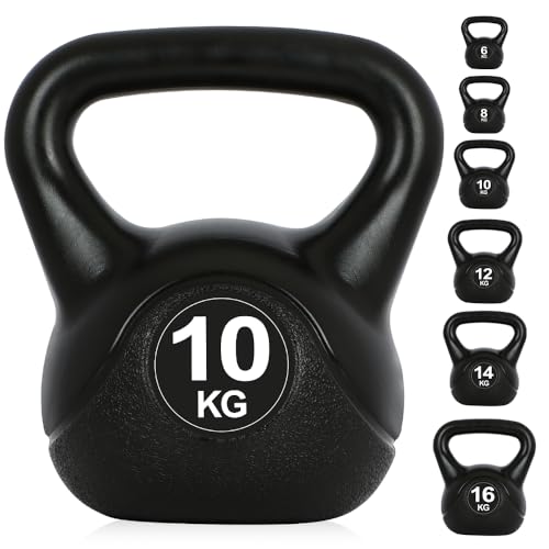 Panana Kettlebells Heavy Weight Kettle bell for Home Gym, Coated Heavy Weight Kettlebell Fitness, 6KG, 8KG, 10KG, 12KG, 14KG, 16KG