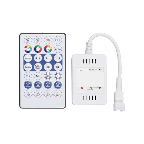 LED controller DC 12V 24V 2048 pixel colorful music remote control dimmer for WS2811 WS2813 RGB light strip(28Key Box 1 Output)