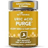 Eu Natural Purge Uric Acid Flush - Eat & Drink What You Want - Uric Acid Support for Joints & Mobility with Celery Seed, Tart Cherry & Chanca Piedra - 60 Vegetarian Capsules
