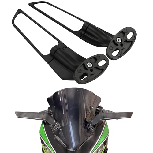 BIUGERCN Rétroviseur de Moto Rétroviseur latéral Rotatif Supersport Rétroviseurs latéraux 360 degrés universels pour ER6F ER6 F ZX6R ZX6 R 2009-2024