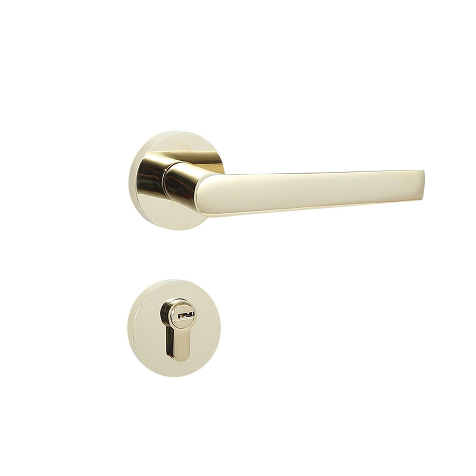 Serrure de porte en cuivre fendu Jianou dorée pour chambre en bois