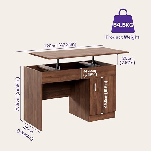 Image of Wakefit Study Table | 1 Yr Warranty | Study Table with Book Shelf, Computer Table for Home Pc, Office Table for Home, Free Installation from Brand, Modern Wobble-Free & Durable Design (Parallax- CW)