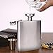 Gaocunh Flasque Alcool 7 oz /198 ML Flasque Hip Flask en Acier Inoxydable Argent, avec 2 pcs Tasses et 1pcs Entonnoir en Acier Inoxydable pour Voyage, Pêche , pour Stocker du Whisky ou de l'alcool