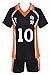 Qian Qian Unisex Haikyuu Kostüm High School Volleyballanzug Karasuno Hinata Shoyo Tobio Kageyama Halloween Cosplay Hemd Shorts (Medium, Stil 10)