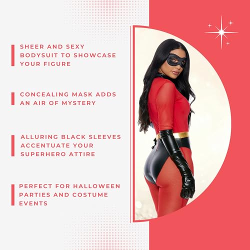 Forplay 559611-RD-XS/S Women'S Super Suit Sexy Superhero Costume Adult Costume thumb #4