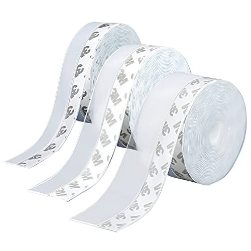 Lot de 3 bandes d'étanchéité autocollantes - Boudin de porte - Insonorisant - 5 m × 25 mm/35 mm/45 mm - Joint à bande - Coupe-vent - Anti-poussière pour porte et fenêtre (3 rouleaux) Cover