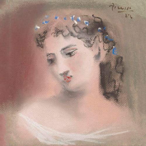 Art sur toile Pablo Picasso Tête de femme inclinée de 40x40 cm pour salon et bureau