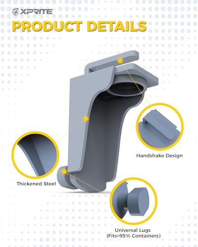 Xprite Heavy Duty Shipping Container Jack Lug-44,092 LB Capacity, Leveling Tool with L-Shaped Handle, Steel Shipping Container Accessories Used to Stabilize Containers and Keep Loads Secure,Gray - Thumbnail 2