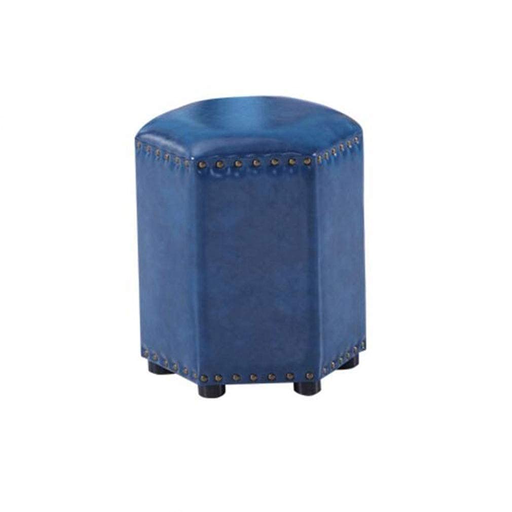 Poufs Rembourrés en Similicuir Bleu : L'Élégance du Design Moderne