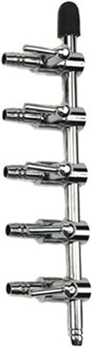 Miniatura 3 de Válvula de aire para acuario, colector en línea de 5 vías, bomba de flujo de aire, divisor de tubos, válvula de control de palanca, paquete de 2