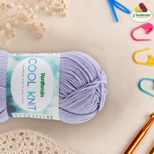 Image of Vardhman Cool Knit All Season Lightweight Poly Viscose Yarn | Pack-5
