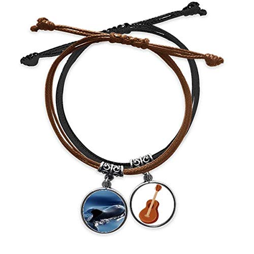 Pulsera de mar de ballena y cuero para lucir en festivales de verano