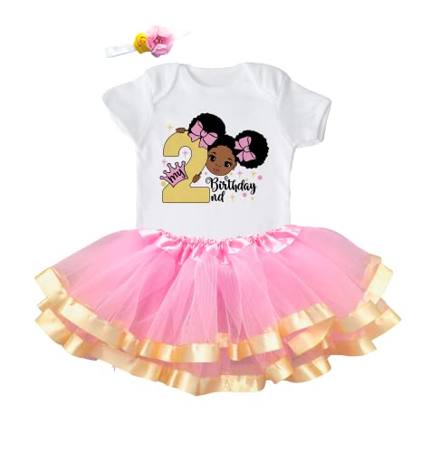 Luke & Lulu 2nd Birthday Outfit - Bday Outfit for Girls - Afro Puffs