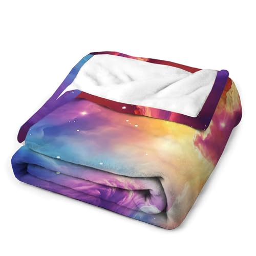 Plaid polaire univers nébuleuse grand format drap de lit chaud double