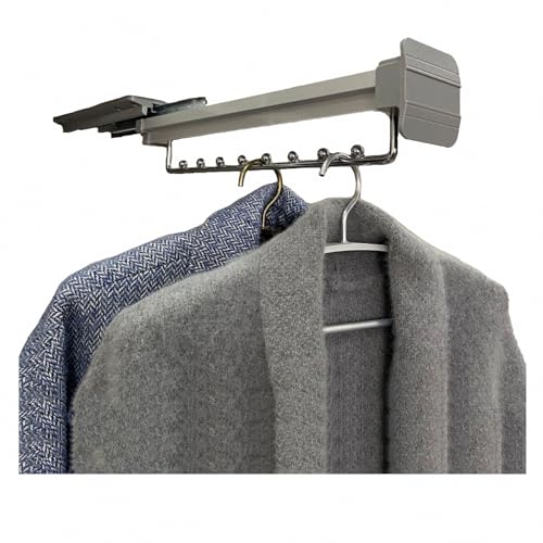 Porte-pantalons extractible haut de gamme gris 500 mm