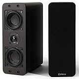 Micca OoO Bookshelf Speakers with 3-Inch Woofers and Silk Tweeter (Dark Walnut, Pair) (Renewed)