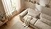 Big Sofa 300 cm breit, Modell Vince, Tiefe Sitzfläche, pflegeleichter Stoffbezug, Nosagfederung, Rücken echt bezogen, mittlere Sitzhärte, inkl. 2 Rückenkissen, 2 Nierenkissen, Beige