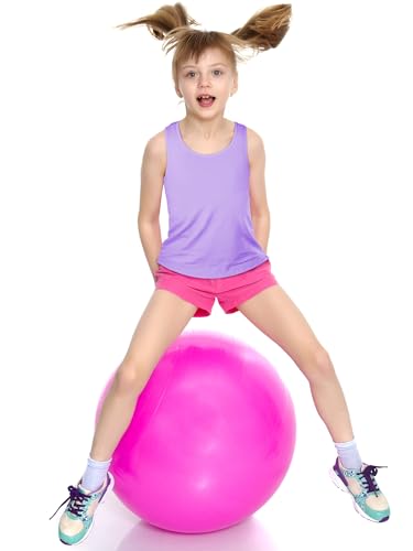 Image of Boao Girls Dance Tank Top Racerback Crop Tank Top Sleeveless Dance Outfit for Ballet Gymnastics Athletic Wear