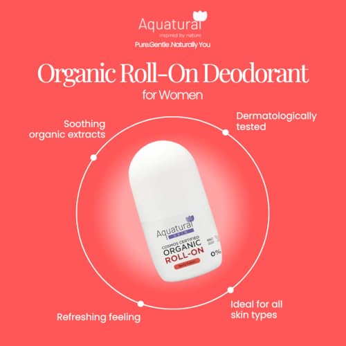Image of Organic Deodorant Women & Men Roll On, Natural Formula for Sensitive Skin, Long-Lasting Odor Protection (2.53 Fl Oz (Pack of 2), Berry Fusion)