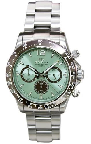 エルジン ELGIN クオーツ クロノ メンズ 腕時計 EG-002-GR グリーン