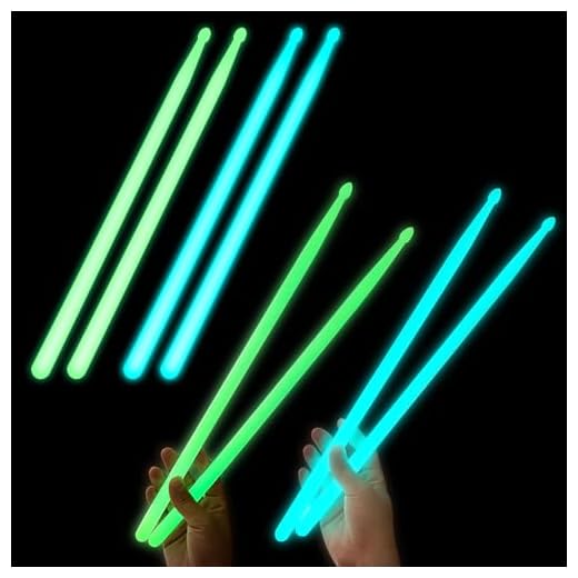 Baquetas Luminosas, 8 Piezas Baquetas Bateria, Baquetas Tambor, Palillos Tambor Para Fiesta Eventos Nocturnos