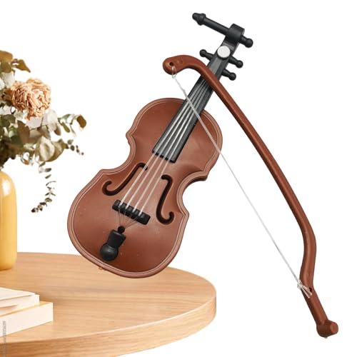 Mini Violon Musical - Instrument De Musique Miniature, De Violon Brillant | Modèle En Bois Artisanal, Détails Raffinés Pour La Décoration De La Maison,...