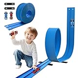 Hipódromo de carreras de 4,5 m para Hot Wheels, circuito de carreras flexible para coches a partir de 3, 4, 5, 6 años,...