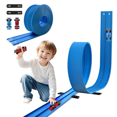 Piste de course flexible de 15 pieds compatible grand circuit modulable voiture enfant