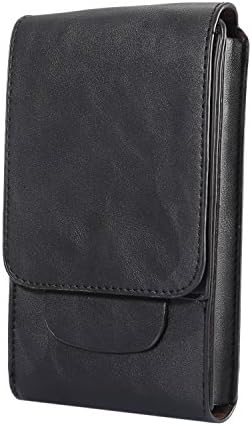 Luxury Vertical PU Leather Pouch Case Belt Clip Holster for Samsung Galaxy Note 9 / Note 8 / S9 Plus / J8 / J7 Star / A6 / J6 / Alcatel 7 / 5V / Nokia 6.1 Plus/OnePlus 6 (Black)
