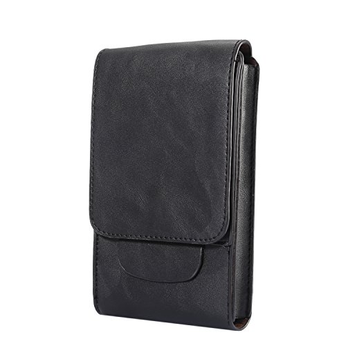 Luxury Vertical Pu Leather Pouch Case Belt Clip Holster For Samsung Galaxy Note 9 / Note 8 / S9 Plus / J8 / J7 Star / A6 / J6 / Alcatel 7 / 5V / Nokia 6.1 Plus/Oneplus 6 (Black) #TOP27