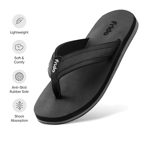 Image of Frido Cloud Comfort Slippers for Women & Men | Available in 2 Options- Arch Support & Without Arch |Orthopedic Soft Home Chappal Unisex Slipper, House Slipper with Anti-Skid Sole for Home Use & Casual