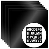 Framendino, 20 Pack 7.5 Mil Plastic Sheet 12x12 Inch Stencil Blank Paper for Stencils Painting Black