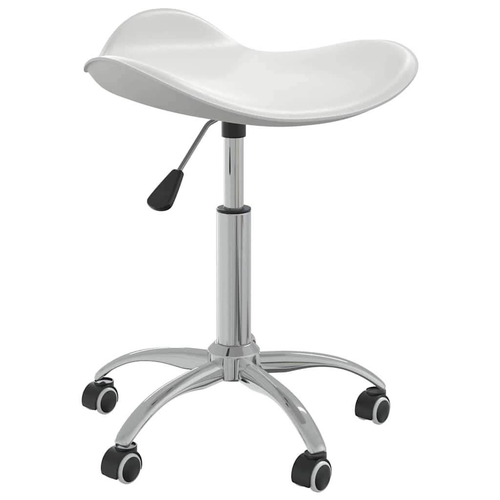 Krzesło biurowe, białe, ze sztucznej skóry, obrotowe, z regulacją wysokości, z 5 kółkami, obciążenie do 110 kg, ergonomiczne, oddychające, wygodne do domowego biura i gier