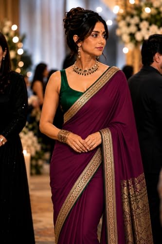 Image of Women's Glory Banarasi Satin Silk Saree for Women.