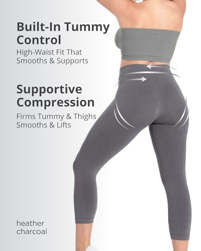 Image of SlimMe High Waisted Shapewear Leggings, Tummy Control Compression