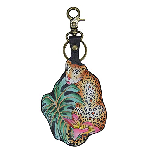 Image of Anuschka Women's Leather Key Charm - Hand-Painted Genuine Leather Charm with Keyring for Easy Attachment - K00