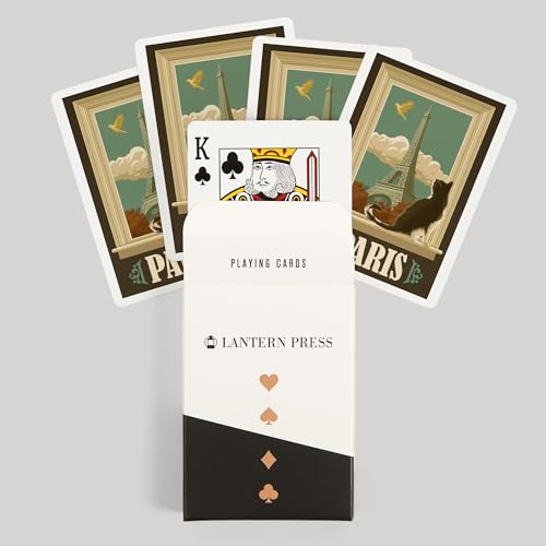 Naipes poker Paris Francia Torre Eiffel y gato miniatura 6