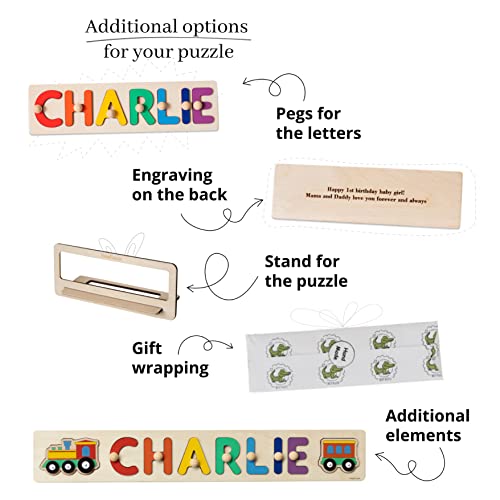 Custom Wooden Name Puzzle With Pegs, Montessori Toys For Child, Easter Baby Gift, Nursery Decor, Christmas Present For Baby, Personalized Present #TOP2