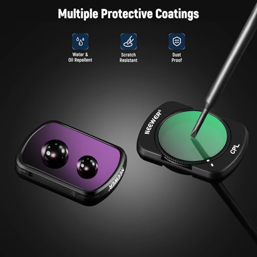 image for NEEWER Magnetic ND CPL UV Filter Set Compatible with DJI OSMO Pocket 3
